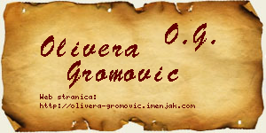 Olivera Gromović vizit kartica